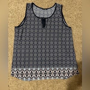 Papermoon sleeveless flowy shirt, size 2X